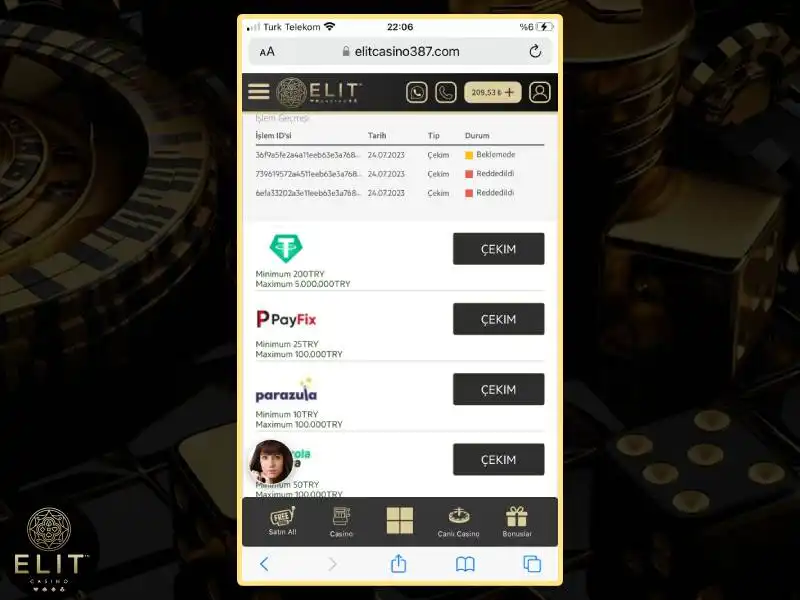 EliteCasino mobil sürümünün avantajları
