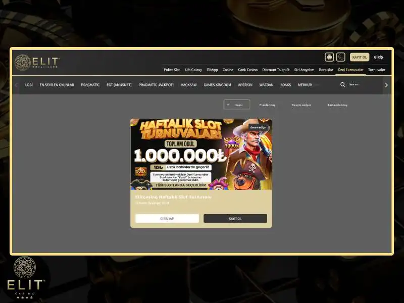 EliteCasino mobil uygulaması