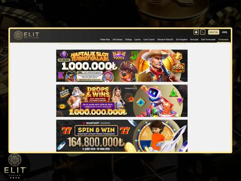 ElitCasino Registrierungs- und Anmeldeseite - zuverlässige türkische Casinoseite