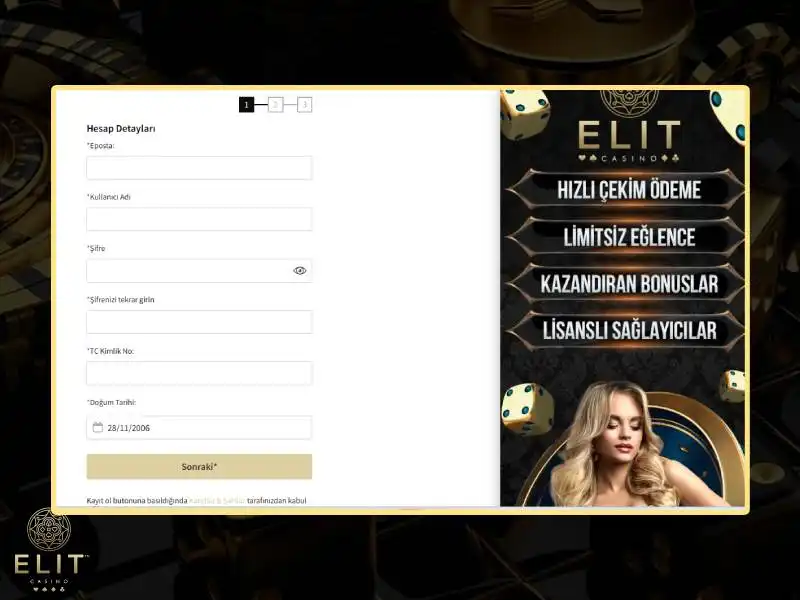 Schritte zur Registrierung bei EliteCasino