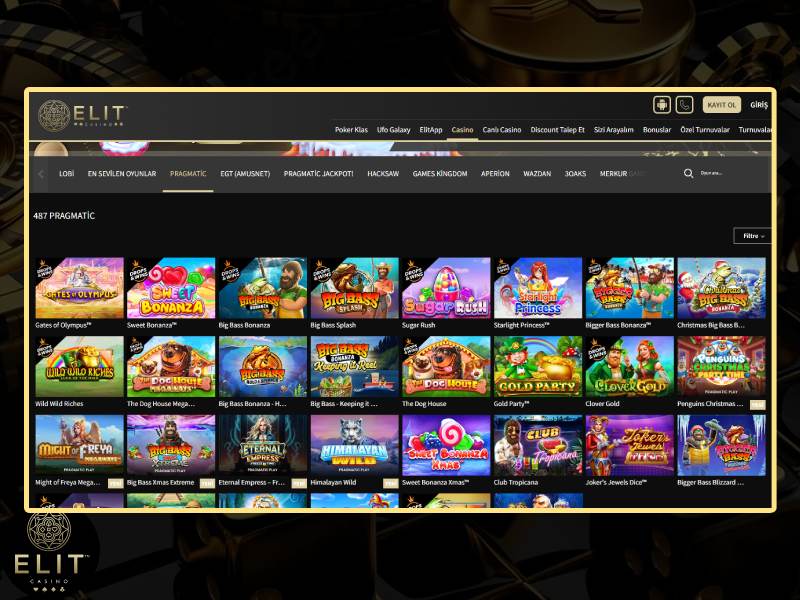 ElitCasino'daki slot oyunları